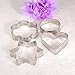 Home Value 12pc Metal Cookie Cutters: 3 Stars Shape, 3 Flowers Shape, 3 Round Shape, 3 Hearts Shape Model: (Home & Kitchen) Silver
