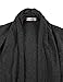 H2H Men's Shawl Collar Sleeveless Cardigan with No Button CHARCOAL US XL/Asia 2XL (KMOCASL01)