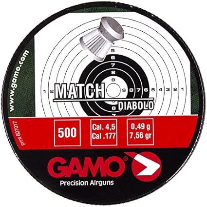 Gamo Flat Nose 177 Caliber Match Pellets Tin Of 500 Pellets Amazon Canada