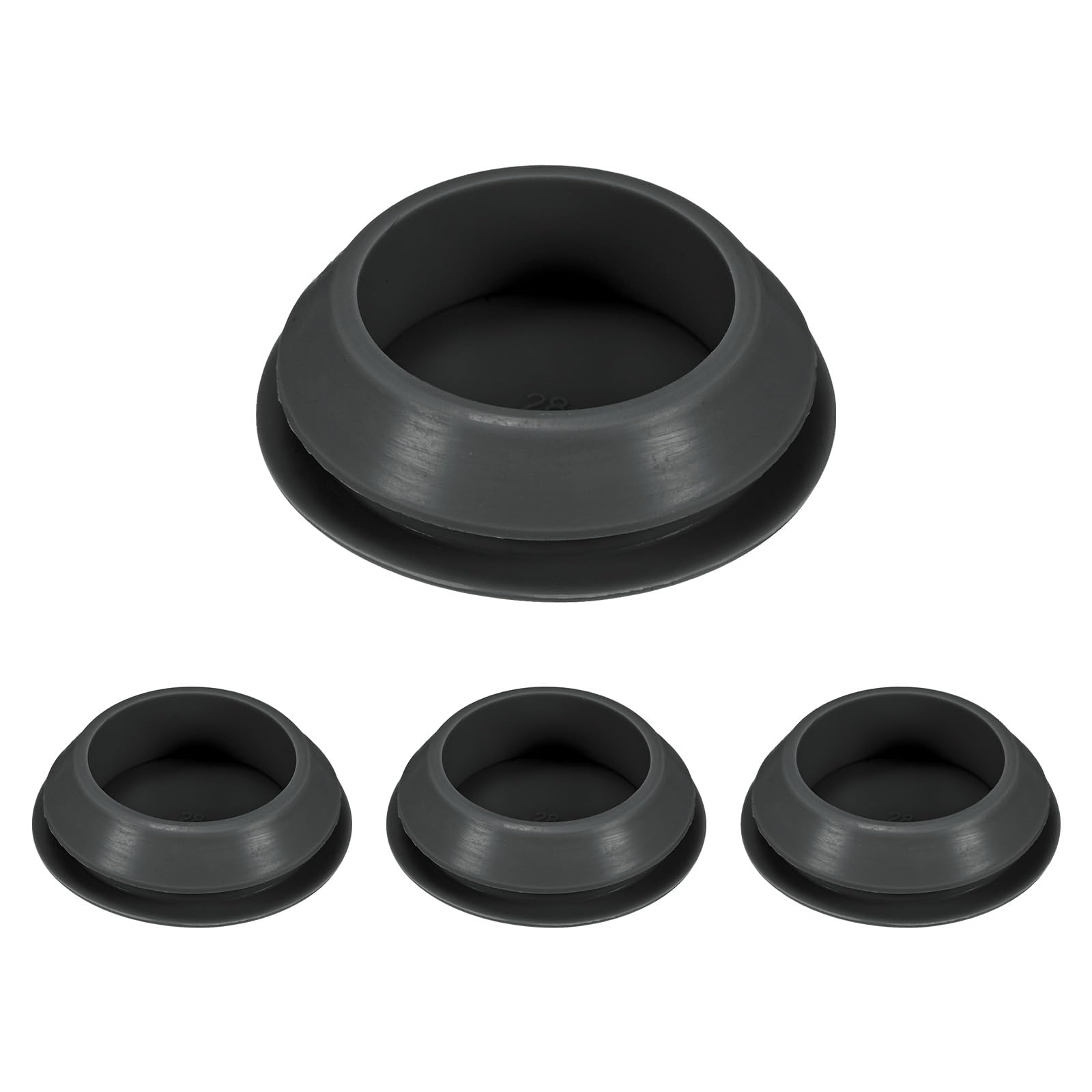 Photo 1 of M METERXITY 4-Packs Silicone Hole Plugs, Snap in Locking Hole Plugs for 28-30mm Hole, Round Hole Rubber Plug Kitchen Bulkheads Waterproof Sealing Plugs [Black]