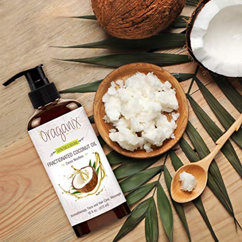 Oraganix Fractionated Coconut Oil - 100% Pure & Natural (16oz Bottle) - Carrier Oil for Essential Oils, Aromatherapy, Massage Oil or Skin Care - Thumbnail 4