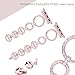 Secbolt 38mm/40mm Glister Bands Compatible Apple Watch Series 4 40mm, Series 3/2/1 38mm, Women Iwatch, Stainless Steel O-Link Band Strap, Rose Gold