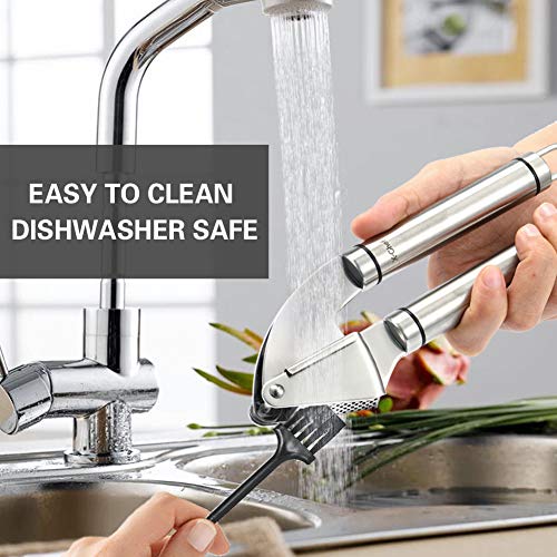 XChef Garlic Press, 304 Stainless Steel Garlic Mincer and Crusher