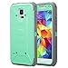 ULAK Galaxy S5 Case, Knox Armor Rugged Dual Layer Hybrid Protective Case for Samsung Galaxy S5 i9600 (Mint/Gray)