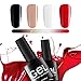Gel Nail Polish Set,Soak Off UV LED Gel Polish Nail,Renstorm Red Nail Polish Lacquer Set DIY Nail Art Manicure Kit With 4Pcs