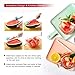 Watermelon Windmill Slicer Cutter 304 Stainless Steel-Melon Cubes Cutter, 7 in 1 Watermelon Salad Cut Tools Pack, Easy Grip Kitchen Gadgets Set, Fruit Corer (BLUE)