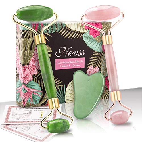 Jade-Roller-for-Face-Natural-Rose-Quartz-Roller-Gua-Sha-Scraping-Tool-3-in-1-Anti-Aging-Jade-Face-Roller-Massager-for-Cheeks-Slimmer-Skin-Tightening-Rejuvenate-Skin