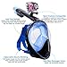 Udaily Full Face Snorkel Mask 180° Panoramic Design and Free Breathing Design, Action Camera GoPro Compatible, Anti-Fog and Anti-Leak for Adult and Kids Snorkeling Mask