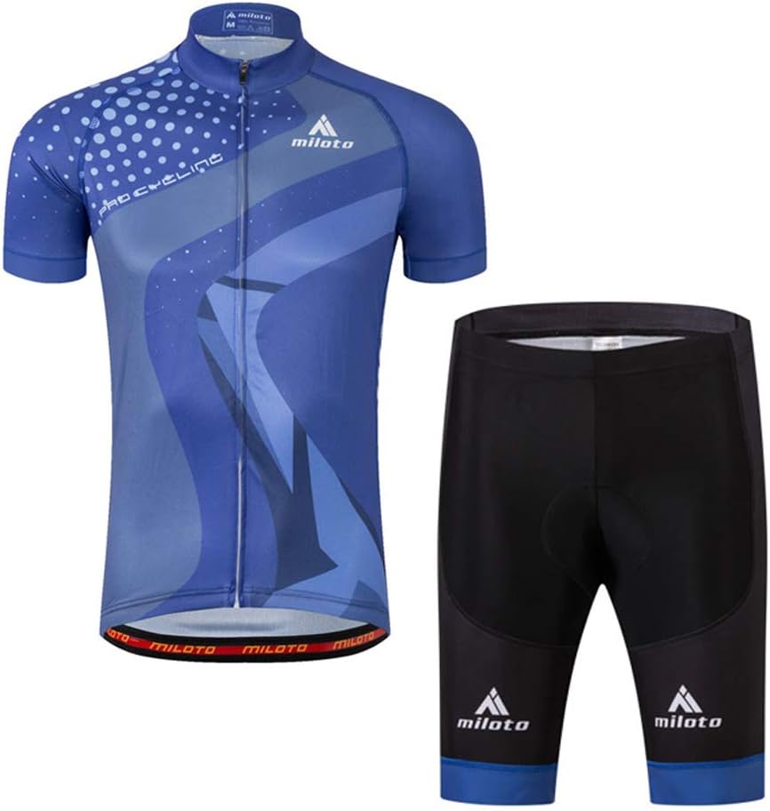MILOTO Men's Cycling Jersey and Shorts Sets Short Sleeve Reflective