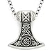 TTK Axe Norse Viking Thors Hammer Pendant Necklace For Men Boys With 23 Inch Box Chain