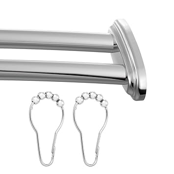 Moen Dn2141 Rr Ch Adjustable Double Curved Shower Rod With Shower