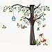 Toprate (TM) 150 x134cm Nursery Forest Animals Birds Fox Squirrel Mushrooms Trees Wall Art Stickers Decal for Nursery Home Decor Boys and Girls Children Courtyard Baby Room
