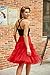 GRACE KARIN Vintage Womens 50s Tutu Skirt Petticoat Red Size XL