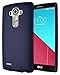 Diztronic LG G4 Case, Full Matte Soft Touch Flexible TPU Case for LG G4 - Navy Blue - (LG4-FM-BLUE)