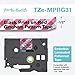 Brother P-touch Embellish Black Print on Red Gingham Patterned Tape TZEMPRG31 – ~½” Wide x 13.1’ Long for use with P-touch Embellish Ribbon & Tape Printer