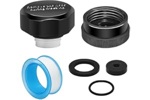 Langina Vacuum Breaker Replacement Kit, ASSE 1019-A Vacuum Breaker Repair Kit, Anti Siphon Valve Repair Kit, Outdoor Faucet repair kit(Black) with 1PCS 3/4" Outdoor Faucet Cap(Black)