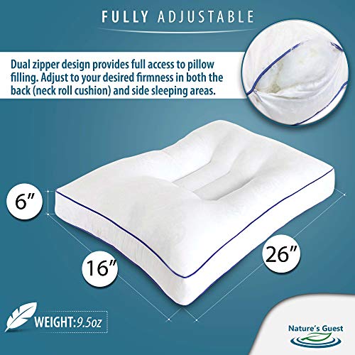 Nature's Guest Adjustable Cervical Pillow, Better Than Memory Foam