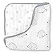 SwaddleDesigns 4-Layer Cotton Muslin Luxe Blanket, Baby and Toddler Cuddle and Dream, 46x46 inches, Black Hedgehogs and Dots