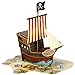 Creative Converting Pirate's Map Party Bundle: 3D Centerpiece, Tablecover, & Hanging Cutouts