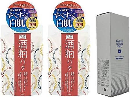 (Buy 3 pieces set New product made in Japan in 2017) W hood maid sake cake pack 170 g x 2 and perfect snow skin pack 130 g Made in Japan Skin whitening, moisturizing, acne pdc and SHINTECH