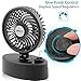 OPOLAR Mini Oscillating Desk Fan with 5200 mAh Capacity, USB Personal Tabletop Fan with Stepless Speed Regulation, Whisper Quiet, Strong Wind, Swiveling Cooling Fan for Office Home