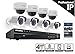 LaView 4MP security camera system, 8 channel, NVR, 2TB hard drive, 4 bullet and 4 dome 4MP waterproof IP66 security system cameras, indoor/outdoor surveillance system with 100ft night vision