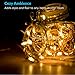 Homestarry 2 Set Fairy Lights Christmas String Lights Battery Operated 8 Modes 50 LED 16.4' Portable Twinkle Firefly Lights Remote Timer for Bedroom Garden Party Decoration, Warm White