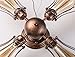 Vintage Wire Cage Semi Flush Mount Ceiling 4-Light Licperron Industrial Antique Rust Color Metal Caged Ceiling Fixture for Living Room Dining Room Kitchen