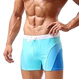 Baleaf Men's Square Leg Swimsuit Gradient Style