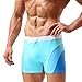 BALEAF Men's Quick Dry Solid Square Leg Swimsuit (WhiteBlue, S)