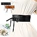 SESY Women's Faux Leather Waist Belt Obi Boho Band Wrap Around Bow Tie for Dresses