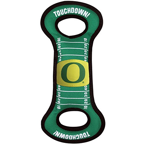 Pets First NCAA Football Field Dog Toy with Squeaker. - Oregon Ducks - for Tug, Toss, and Fetch. - Tough & Durable PET Toy