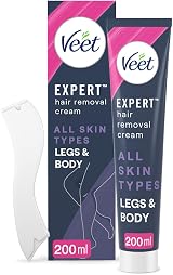 Veet Expert Hair Removal Cream 200ml with Spatula All Skin Types Legs Body