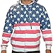 Licensed Mart Unisex Proud American Flag Zip Up Hoodie Sweatshirt 4022 Red/White/Blue XL