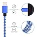 E-POWIND [6+6+10]ft Lightning Cable with Ultra-compact Connector Charging Cable Cord For iPhone7/7plus/6/6plus/6s/6splus,iPhone 5/SE, iPad, iPod on Latest IOS10.(BLUE WHITE)