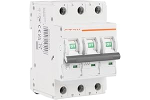 3P Miniature Circuit Breaker AC Short Circuit Overload Protector 35mm DIN Rail Mount 6-63A 220V 230V 50/60HZ(32A)