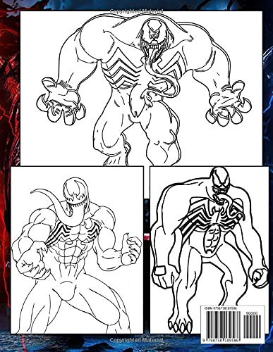 fantastic venom coloring book amazing book about venom a character from the movie let there be carnage to relieve stress with beautiful illutrations world coloring 9798738189586 amazon com books