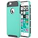 ULAK iPhone 6 Plus Case,iPhone 6S Plus Case, Slim Dual Layer Protection Scratch Resistant Hard Back Cover Shock Absorbent TPU Bumper Case for Apple iPhone 6/6S Plus 5.5 inch-Mint+Gray