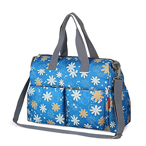 Fashion Multi-Purpose Diaper Tote Bags Baby Diaper Nappy Bag Large Capacity Mummy Bag (Blue-02)