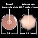 YELO 4 Pairs Silicone Women's Pasties, Reusable Nipple Cover Adhesive Breast Petals