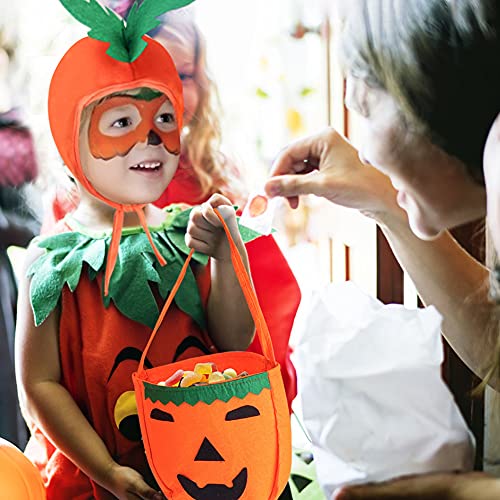 AMOR PRESENT Halloween Pumpkin Costume, 3 PCS Pumpkin Cosplay Costume for toddler Girls Boys Halloween Cosplay Party