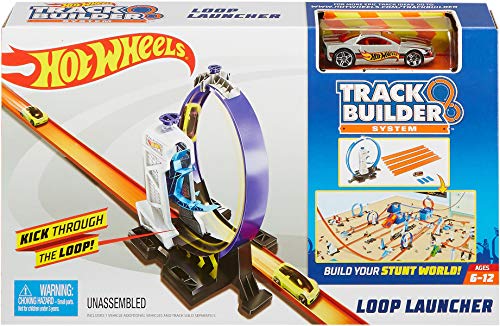 hot wheels track builder loop launcher playset