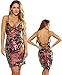 YOLI Womens Sexy Sequin Glitter Bodycon Dress V Neck Backless Stretchy Mini Dresses Clubwear