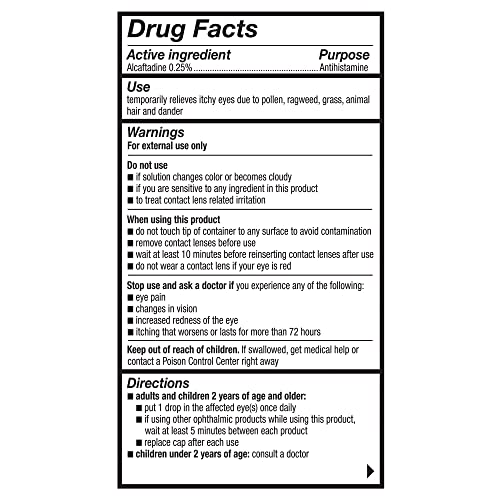 Lastacaft Once Daily Eye Allergy Itch Relief Drops, 120 Day Supply, 0.