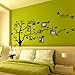 Rainbow Fox Photo Frame Tree Wall Stickers Removable Wall Decor Decal Stickers for livingroom/Gallery/Family/Office/Study Rooms d¨¦cor (Black-Right)