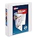 Avery Heavy-Duty View 3 Ring Binder, 1.5 Inch One Touch Slant Rings, 375-Sheet Capacity, DuraHinge, 2.1 Inch Wide Spine, Customizable Clear Cover and Spine, 1 White Binder (79795)