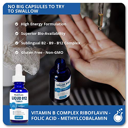 Vitamin B Complex B12 Liquid Vitamin B12 Sublingual Drops Advanced