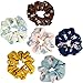 KECUCO 14 Colors Women's Chiffon Flower Hair Scrunchies Hair Bow Chiffon Ponytail Holder, Including 8 Colors Chiffon Flower Hair Scrunchies and 6 Solid Colors Chiffon Hair Ties (STYLE 1)
