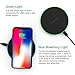 Antye Wireless Charger - Ultra Slim Aluminum Wireless Charging Pad Stand with Anti-Slip Rubber Base for iPhone X 8 8 Plus, Samsung Galaxy S9 S8 Plus Note 8 S6 S7 Edge and Qi-Enabled Device (Black)