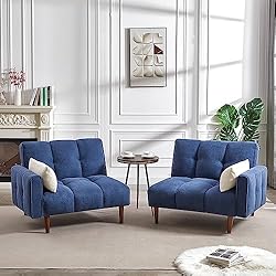 ERYE 3 in 1 Upholstered Futon Loveseat Convertible